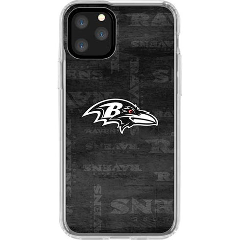 NFL Baltimore Ravens Black & White iPhone 11 Pro Clear Case