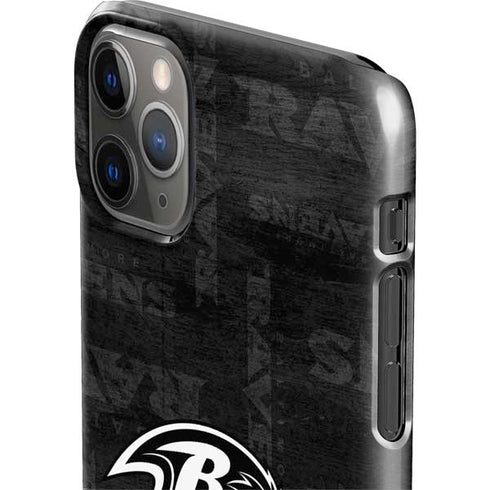 NFL Baltimore Ravens Black & White iPhone 11 Pro Max Lite Case