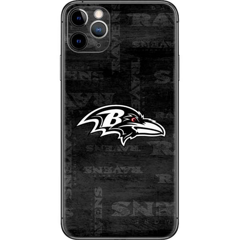 NFL Baltimore Ravens Black & White iPhone 11 Pro Max Skin