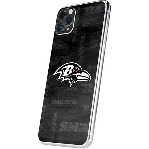 NFL Baltimore Ravens Black & White iPhone 11 Pro Max Skin