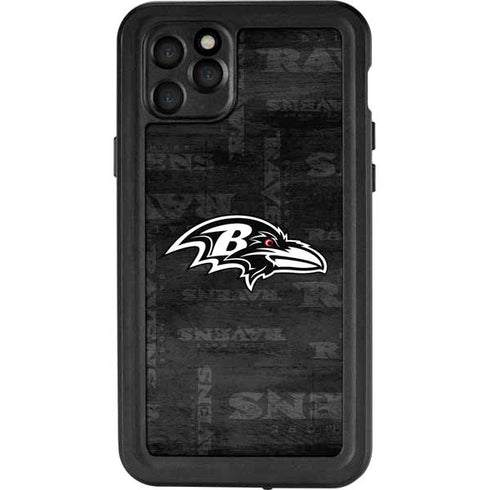 NFL Baltimore Ravens Black & White iPhone 11 Pro Max Waterproof Case