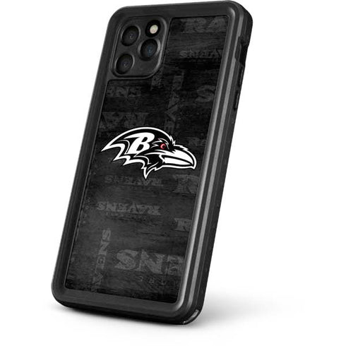 NFL Baltimore Ravens Black & White iPhone 11 Pro Max Waterproof Case