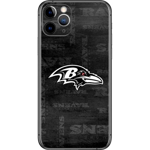 NFL Baltimore Ravens Black & White iPhone 11 Pro Skin