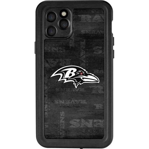 NFL Baltimore Ravens Black & White iPhone 11 Pro Waterproof Case