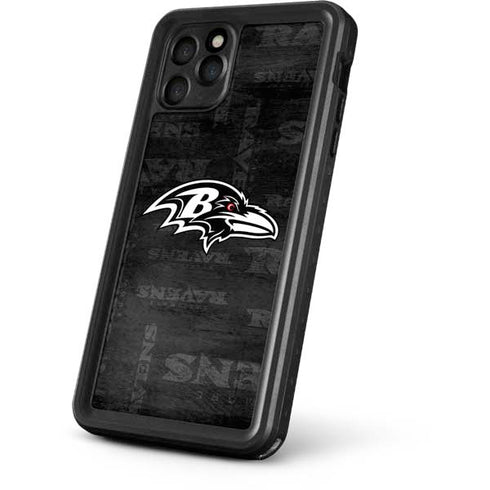 NFL Baltimore Ravens Black & White iPhone 11 Pro Waterproof Case
