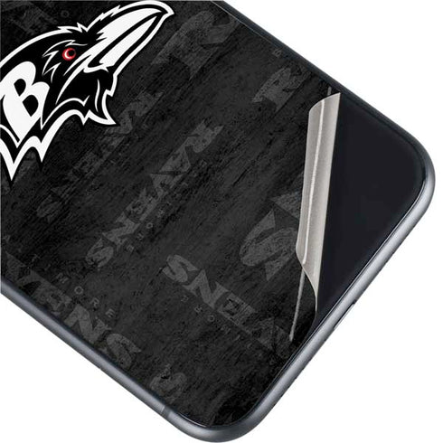 NFL Baltimore Ravens Black & White iPhone 11 Skin
