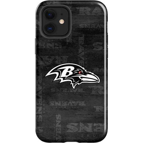 NFL Baltimore Ravens Black & White iPhone 12 Impact Case