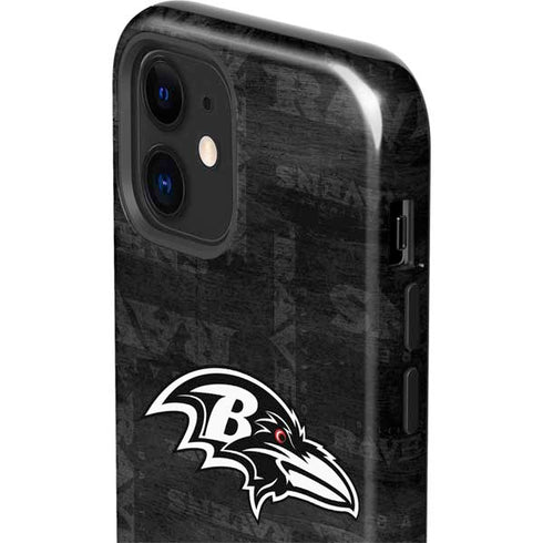 NFL Baltimore Ravens Black & White iPhone 12 Impact Case
