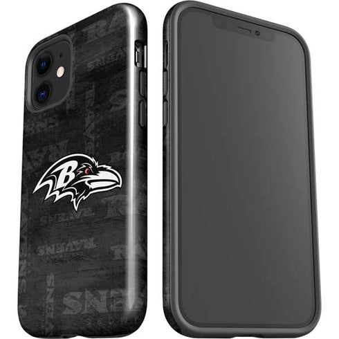 NFL Baltimore Ravens Black & White iPhone 12 Impact Case