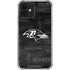NFL Baltimore Ravens Black & White iPhone 12 Mini Clear Case