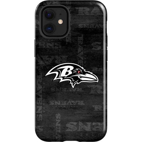 NFL Baltimore Ravens Black & White iPhone 12 Mini Impact Case