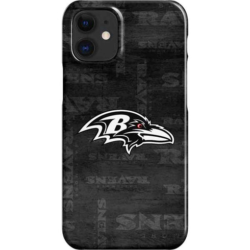 NFL Baltimore Ravens Black & White iPhone 12 Mini Lite Case