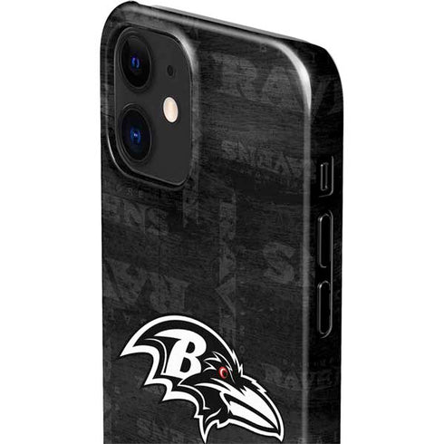 NFL Baltimore Ravens Black & White iPhone 12 Mini Lite Case