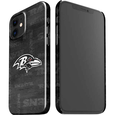 NFL Baltimore Ravens Black & White iPhone 12 Mini Lite Case