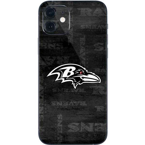 NFL Baltimore Ravens Black & White iPhone 12 Mini Skin