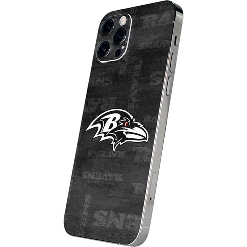 NFL Baltimore Ravens Black & White iPhone 12 Pro Max Skin