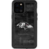 NFL Baltimore Ravens Black & White iPhone 12 Pro Max Waterproof Case