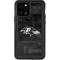 NFL Baltimore Ravens Black & White iPhone 12 Pro Waterproof Case