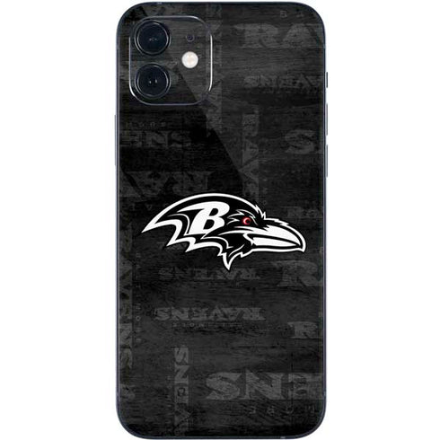 NFL Baltimore Ravens Black & White iPhone 12 Skin