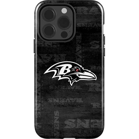 NFL Baltimore Ravens Black & White iPhone 13 Pro Impact Case