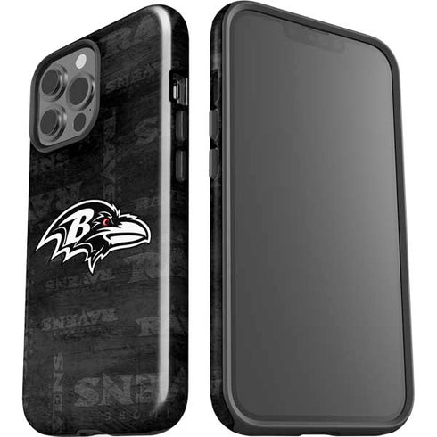 NFL Baltimore Ravens Black & White iPhone 13 Pro Max Impact Case