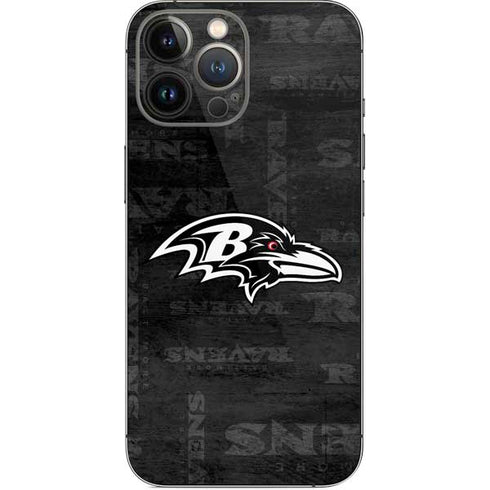 NFL Baltimore Ravens Black & White iPhone 13 Pro Max Skin