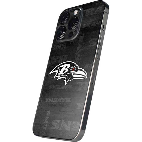 NFL Baltimore Ravens Black & White iPhone 13 Pro Max Skin