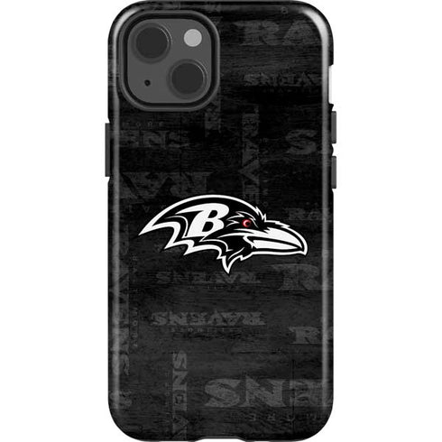 NFL Baltimore Ravens Black & White iPhone 15 Impact Case
