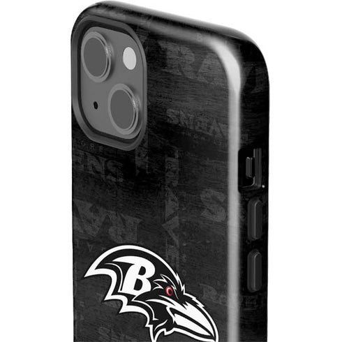 NFL Baltimore Ravens Black & White iPhone 15 Impact Case