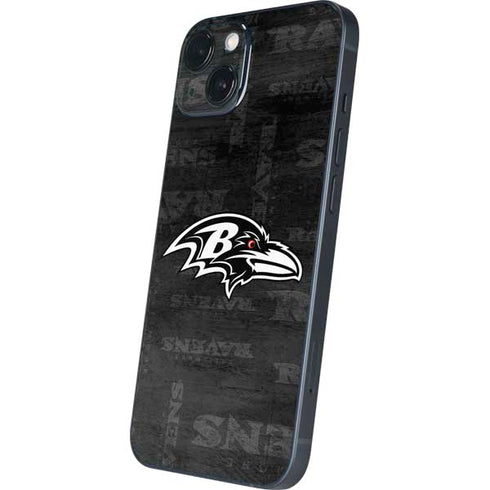 NFL Baltimore Ravens Black & White iPhone 14 Plus Skin