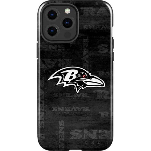 NFL Baltimore Ravens Black & White iPhone 15 Pro Max Impact Case