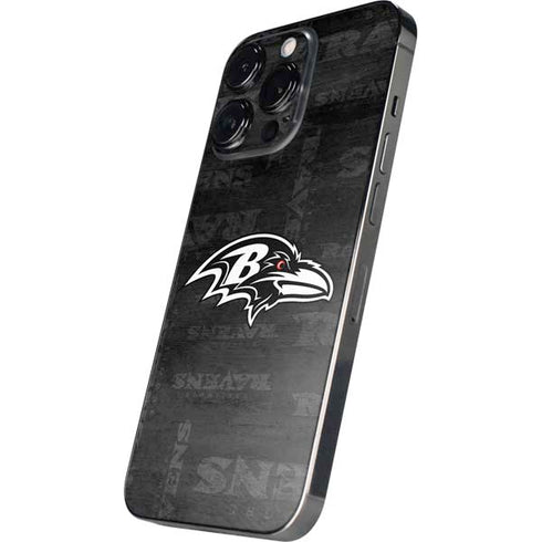 NFL Baltimore Ravens Black & White iPhone 14 Pro Max Skin