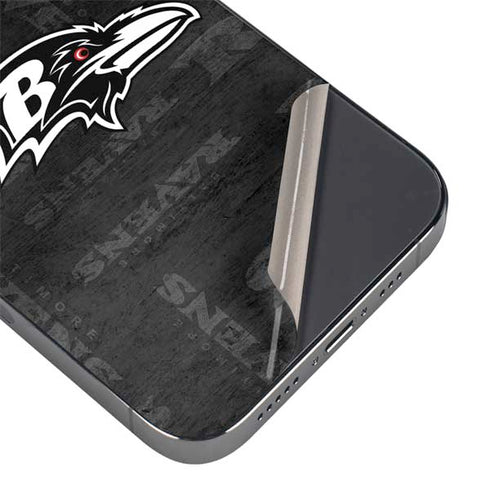 NFL Baltimore Ravens Black & White iPhone 14 Pro Skin
