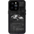 NFL Baltimore Ravens Black & White iPhone 14 Pro Waterproof Case