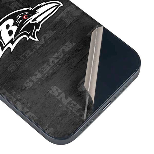 NFL Baltimore Ravens Black & White iPhone 14 Skin