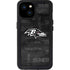 NFL Baltimore Ravens Black & White iPhone 15 Plus Waterproof Case
