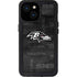 NFL Baltimore Ravens Black & White iPhone 15 Waterproof Case