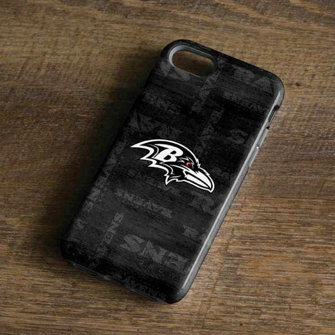 NFL Baltimore Ravens Black & White iPhone 8 Pro Case
