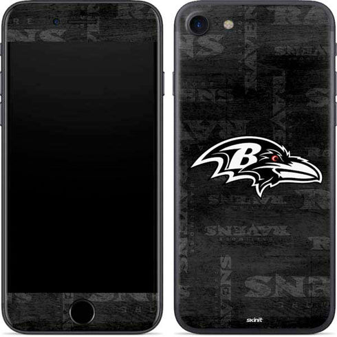 NFL Baltimore Ravens Black & White iPhone SE (2nd & 3rd Gen) Skin