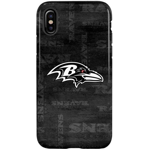 NFL Baltimore Ravens Black & White iPhone X Pro Case