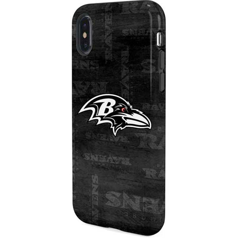 NFL Baltimore Ravens Black & White iPhone X Pro Case