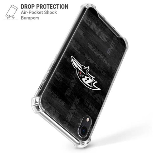 NFL Baltimore Ravens Black & White iPhone XR Clear Case