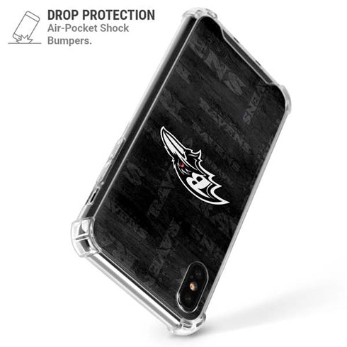 NFL Baltimore Ravens Black & White iPhone XS Max Clear Case