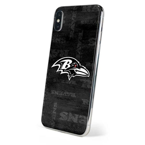 NFL Baltimore Ravens Black & White iPhone XS Skin