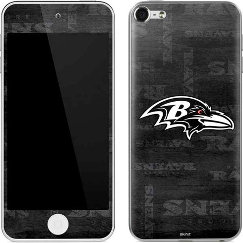 NFL Baltimore Ravens Black & White Apple iPod Skin