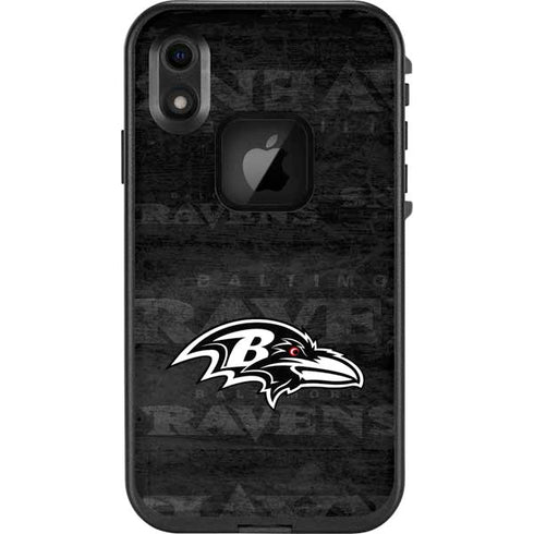 NFL Baltimore Ravens Black & White LifeProof Fre iPhone Skin