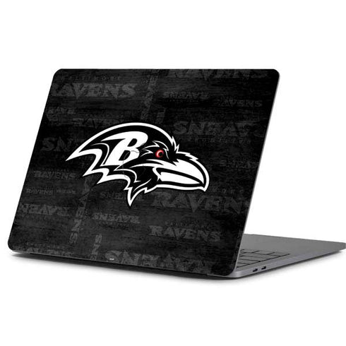 NFL Baltimore Ravens Black & White Apple MacBook Pro 13-inch Skin