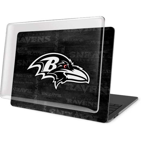 NFL Baltimore Ravens Black & White MacBook Pro 13in (2020) Case plus Skin