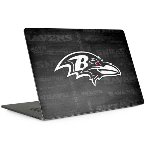 NFL Baltimore Ravens Black & White Apple MacBook Pro 15-inch Skin
