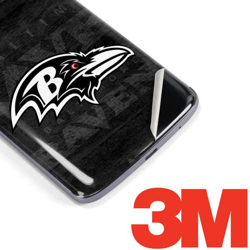 NFL Baltimore Ravens Black & White Moto E5 Plus Skin